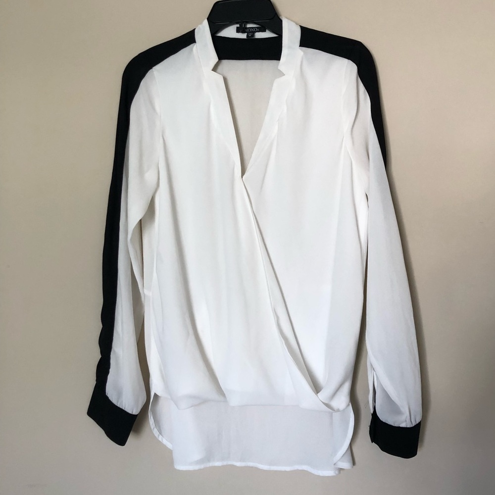 XOXO Black and White Blouse